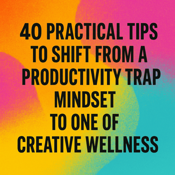 40 Practical Tips to Shift from a Productivity Trap Mindset to One of Creative Wellness